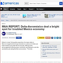 M&A REPORT: Delta-Aeromxico deal a bright spot for troubled Mexico economy